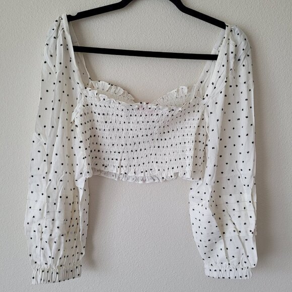 NWT Solid & Striped Remy Polka Dot Crop Top - Picture 10 of 15